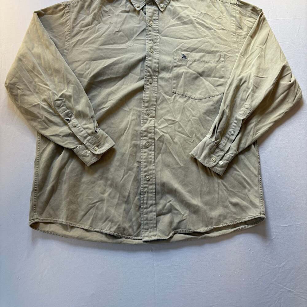Eddie Bauer Long Sleeve Button Down, Men’s Medium, Tan